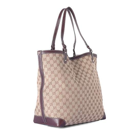 1:1 Gucci 247220 Gucci Craft Large Tote Bags-Coffee Fabric - Click Image to Close